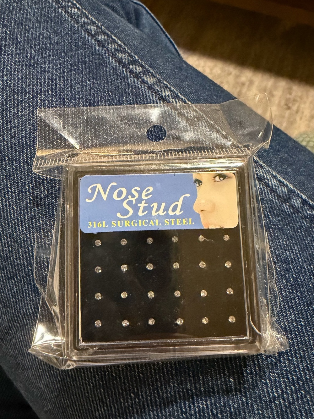 NEW Nose Stud Set in Silver - 316L Surgical Steel